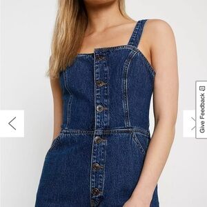 BDG Dark Blue Denim Overalls